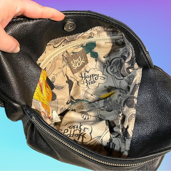 THE SAK | Black Pebbled Leather Hobo Shoulder Bag - Picture 3 of 8